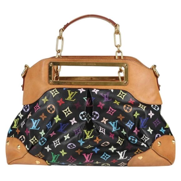 LOUIS VUITTON Monogram Multicolor Judy GM Bag 2way Black - Picture 1 of 15